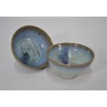 Two small Jun Yao purple splash bowls, probably Song dynasty