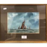 Anthony Osler - Yachts at sea, watercolour, signed and dated '86 lower right