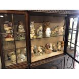 A collection of china and resin owl ornaments (35)