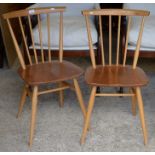 A pair of Ercol stick-back chairs (2)
