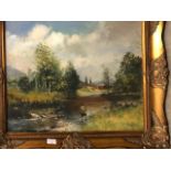 Jon Ambrose - The Flowing Stream, oil on canvas, signed lower right