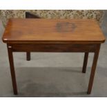 A 19th century mahogany folding tea table a/f