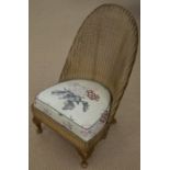 A pair of rush seated children's chairs to/w Lloyd Loom chair, spindle back side chair and Victorian