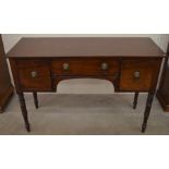 A 19th century mahogany sideboard with brass lion mask handles (A/F)