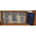 Twelve Danbury Mint Classic British Motor Car Collection handcrafted in pewter with Certificate of
