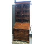 A George III mahogany bureau bookcase