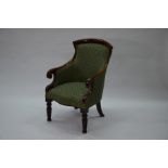 A William IV mahogany library chair