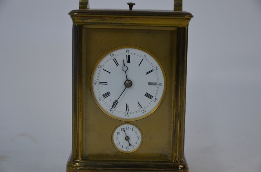 A 19th century French brass carriage clock - Image 11 of 12