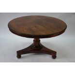 A Victorian rosewood breakfast table