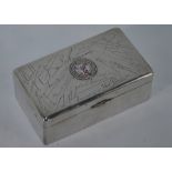 A Chinese silver cigarette box