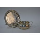 A Victorian Arts & Crafts silver two-handled sugar basin
