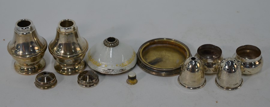 A Continental 925 standard bell-push and other silver items - Image 4 of 5