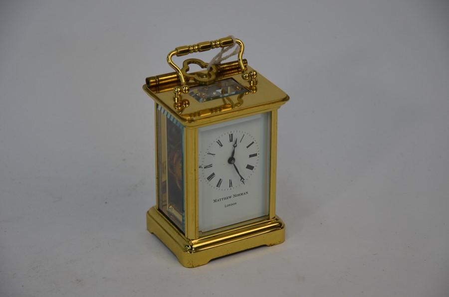 A good quality brass carriage clock