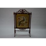 A late 19th century fire screen