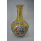 An oversized Chinese famille rose vase