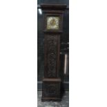 A Georgian oak longcase clock