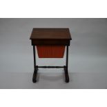 An early Victorian rosewood work table