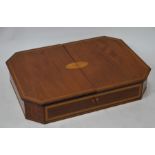 An Edwardian inlaid mahogany fitted sewing box
