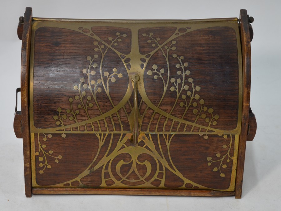 A Victorian Art Nouveau rosewood stationery box - Image 3 of 8