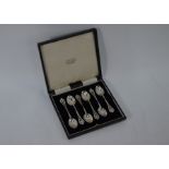 Sybil Dunlop - A set of six Arts & Crafts silver coffee spoons