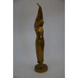 Morris Singer (foundry) - An Art Deco un-patinated bronze female