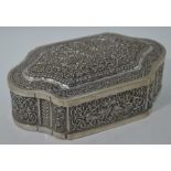 WITHDRAWN A good quality Indian white metal trinket box