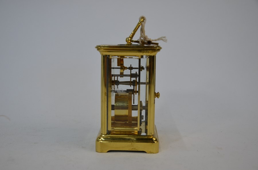 A good quality brass carriage clock - Image 9 of 10