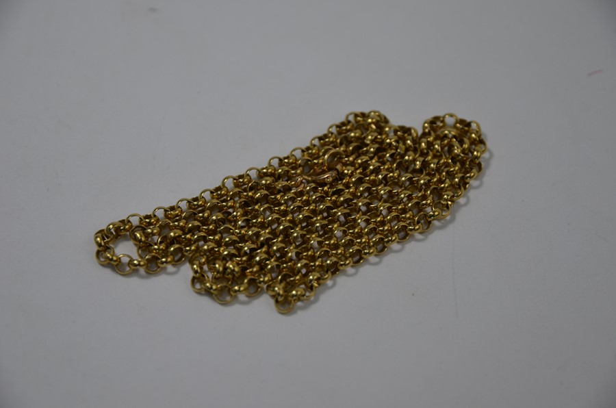 A 9ct yellow gold belcher chain - Image 2 of 3