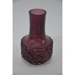 A Whitefriars Glass bark effect mallet vase