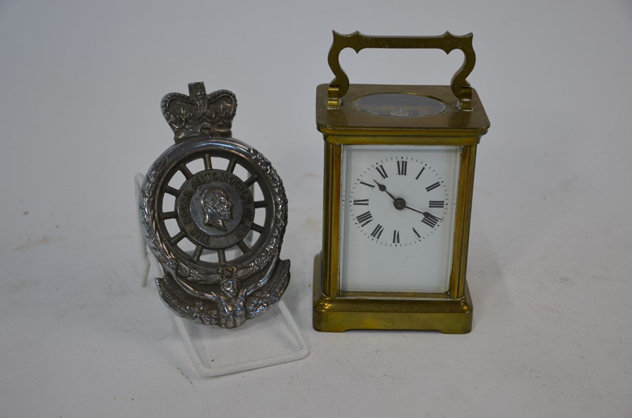 A French brass carriage clock