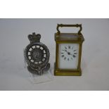 A French brass carriage clock