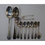 Two OEP silver table spoons etc.