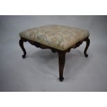 A Victorian rosewood centre stool