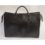 A large Swaine Adeney black leather 'Pullman Holdall'