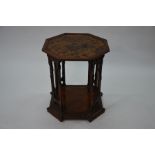 A 19th century tortoise-shell and walnut occasional table