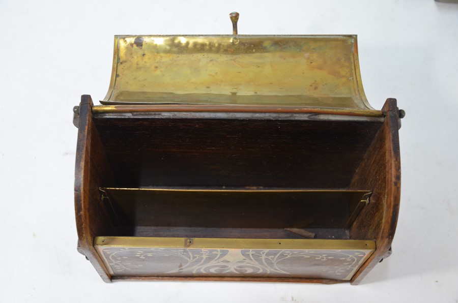 A Victorian Art Nouveau rosewood stationery box - Image 5 of 8