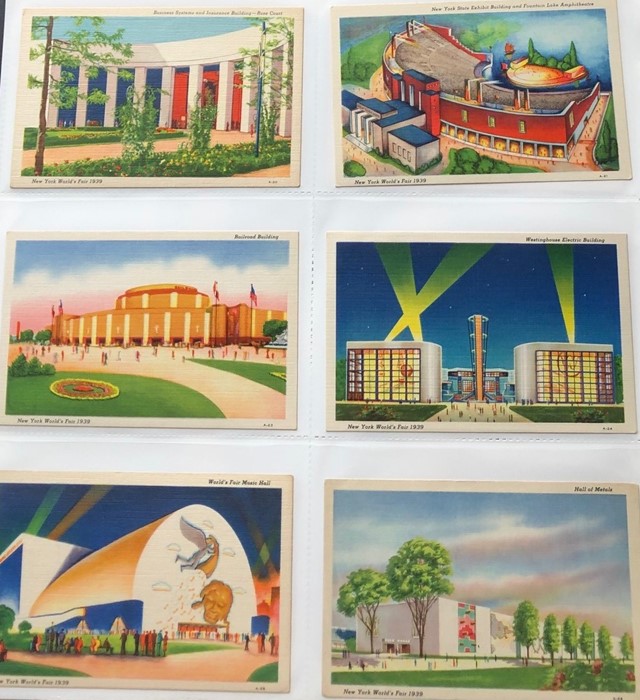 USA Linen Postcards 1931-55 - approximately 400 - Expositions, World's Fairs and Transport