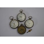 Four pocket watches