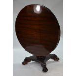 A Regency rosewood breakfast table