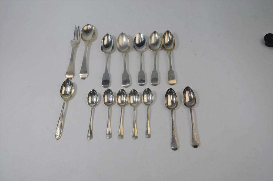 A quantity of silver flatware