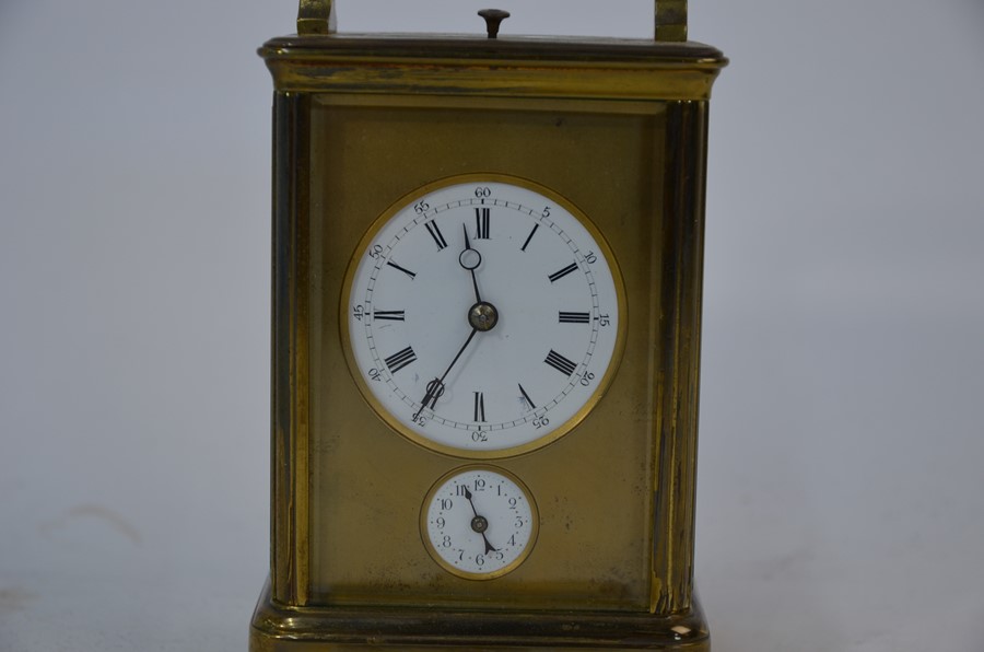A 19th century French brass carriage clock - Image 5 of 12