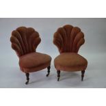 A pair of Victorian nursing chairs