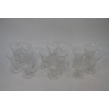 A set of twelve 19th century wine glasses