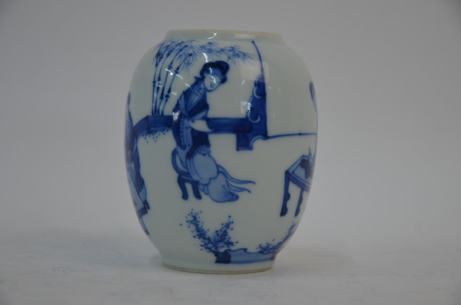 A Chinese blue and white 'ladies' water pot, Kangxi style - Image 3 of 5