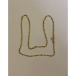 A 9ct yellow gold cable-link chain
