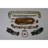 A collection of various jewellery items