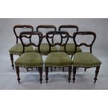 Six Regency rosewood dining chairs (6)
