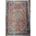 An old Persian-Kurd blue ground rug