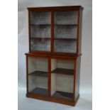 A glazed mahogany bookcase
