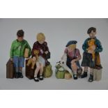 Four Royal Doulton limited edition 'Children of the Blitz' figures